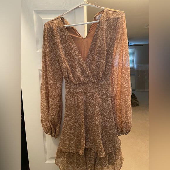 Beige/Taupe Long Sleeve dress - Picture 1 of 2